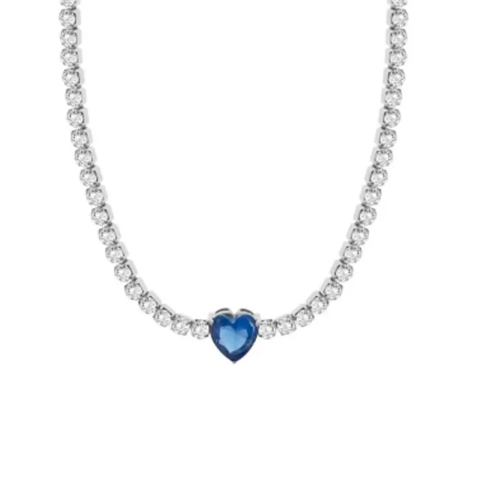 Colgante mujer liu jo lj2445 plateado azul