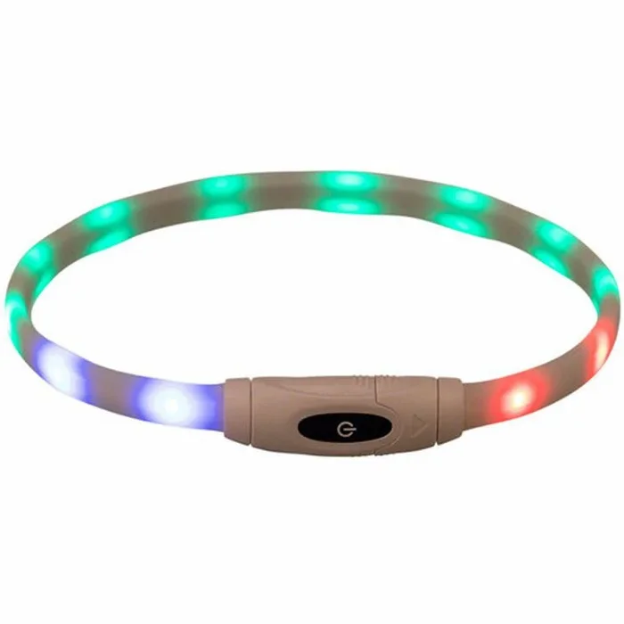 Collar led para mascotas trixie multicolor silicona plástico