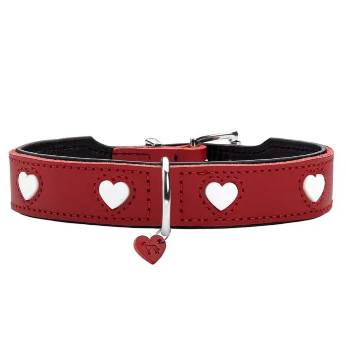 Collar para perro hunter love s/m 35-43 cm rojo