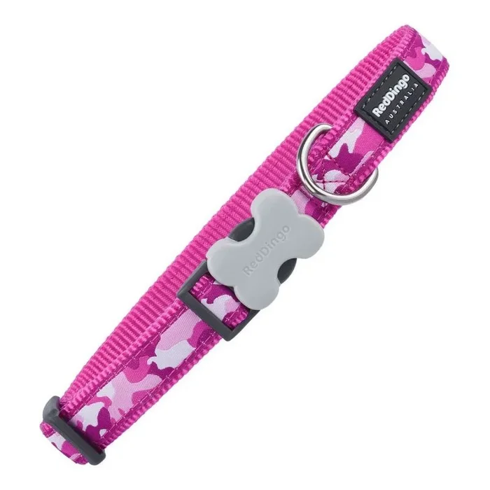 Collar para perro red dingo camuflaje fucsia 20-32 cm