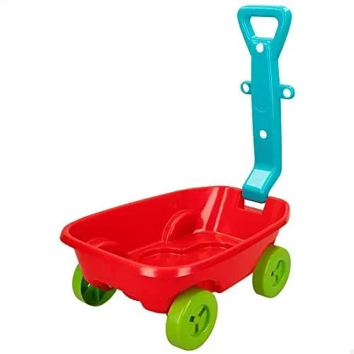 COLORBABY 43508 – Vagoneta de Playa, Color Beach, Juegos de Verano, con 4 Ruedas y Mango, Jugar con Arena y Agua, A Partir de 10 Meses, Juguetes Infantiles, Regalos para niños