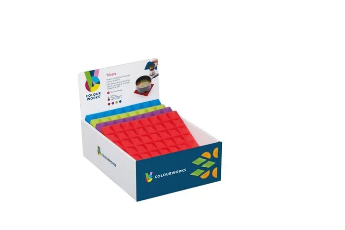 Colourworks – CWBRTRIVDISP16 – Salvamanteles de silicona – Varios colores disponibles