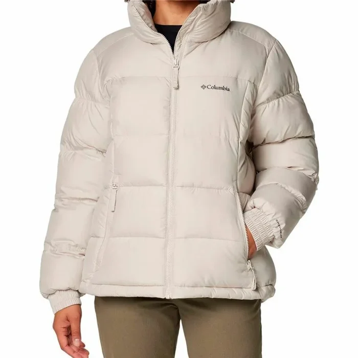 Columbia Pike Lake-Chaqueta con Cremallera Completa Acolchada, Gris Oscuro, L para Mujer