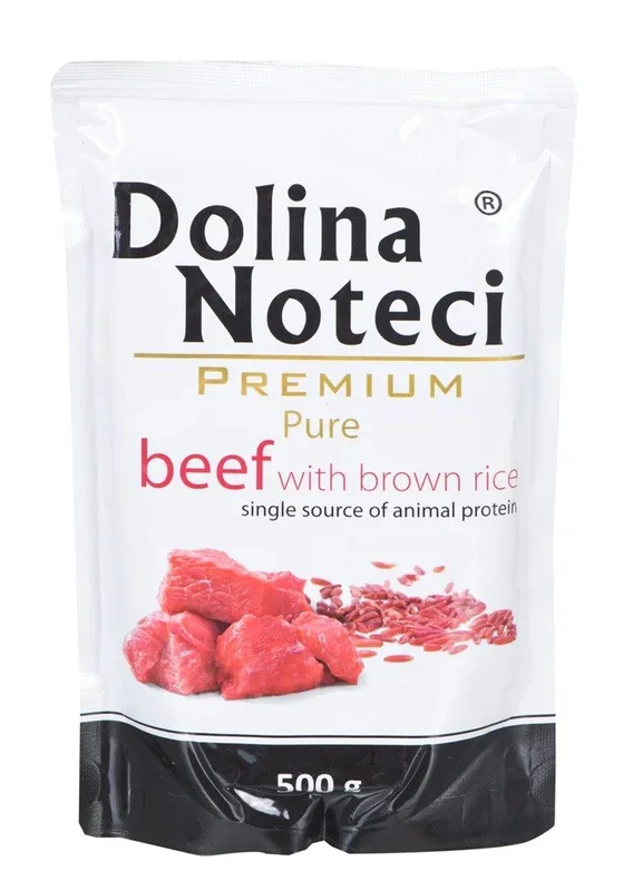 Comida Seca para Perros DNP Sp. z o.o. Dolina Noteci Dog Pure 500g Wołowina Saszetka / 10