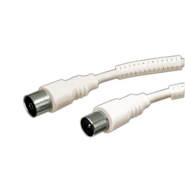 Conexión antena hembra-macho inyectada de 2.5 m blanco Electro Dh 37.002/2.5/B/GR 8430552099030