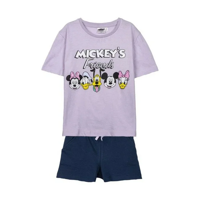Conjunto de 2 Piezas de Minnie Mouse – Camiseta y Pantalón Corto – Talla 5 Años – Elaborado con Algodón 100% – Fresco y Cómodo – Cierre de Botones – Producto Original Diseñado en España