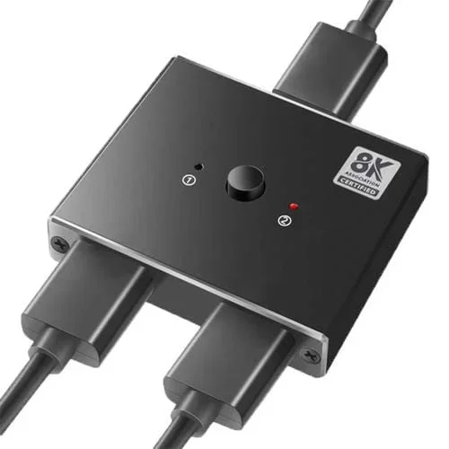 Conmutador HDMI Oz 8K 60Hz 2 en 1 de Dos Vías con Salida