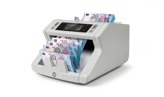 Contadora de Billetes Safescan 2250 de alta velocidad a razón de 1000 billetes por minuto con pantalla grande LCD de alta resolución