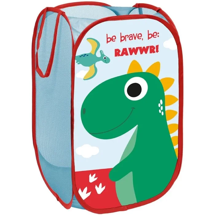 Contenedor dinosaurios plegable guardajuguetes 36x36x58 cm