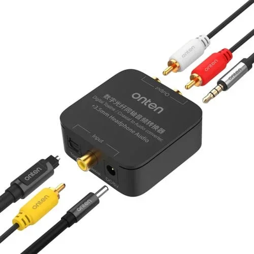 Convertidor de Audio Coaxial Óptico Digital Onten 37506 Compatible con 192K