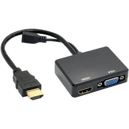 Convertidor VGA a HDMI de 1 a 2 Salidas para Visualización de Pantalla Múltiple