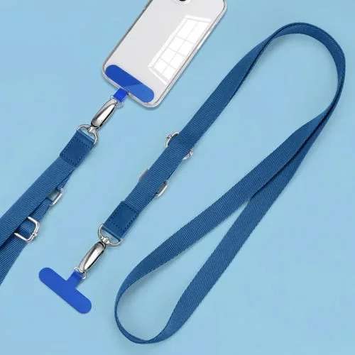 Cordón de Mensajero para Teléfono Móvil Correa de Cuello Colgante Ancho Ajustable (Azul Gema)