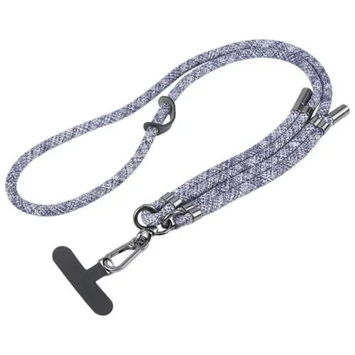 Cordón Largo Antipérdida Ajustable para Teléfono Móvil 8mm (Gris Azul)