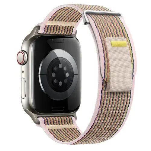 Correa de Nailon de Doble Sección para Apple Watch Series 9 de 41mm (Nueva Arena Limosa)