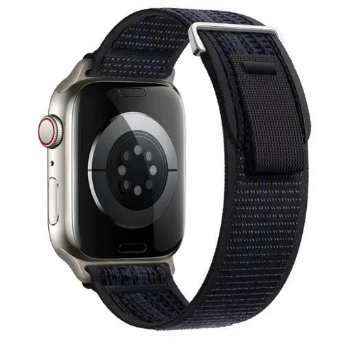Correa de Nailon Doble Sección Apple Watch Series 5 40mm (Negra y Azul)