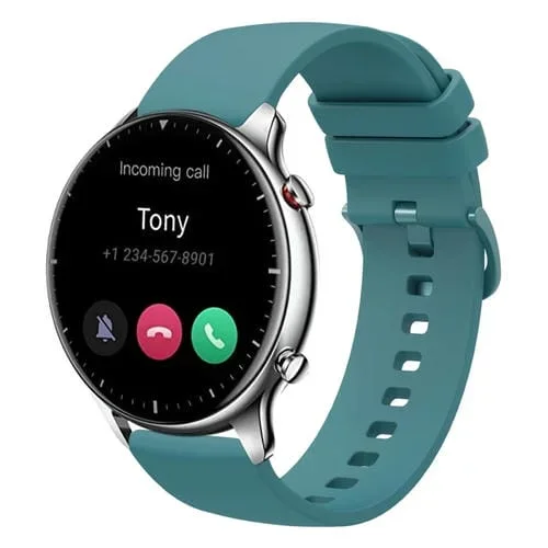 Correa de Reloj Amazfit GTR 2 22mm Silicona Suave Color Sólido (Verde Pino)