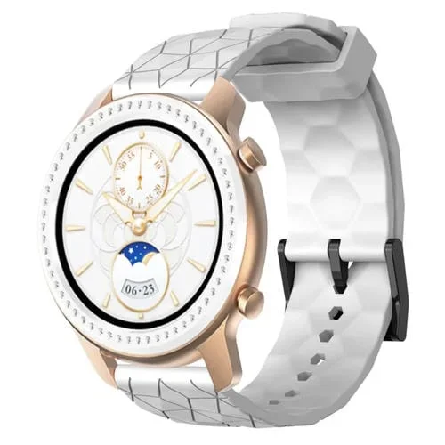 Correa de Reloj Amazfit GTR 42mm 20mm Silicona Patrón de Fútbol (Blanco)