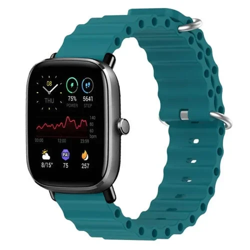 Correa de Reloj Amazfit GTS 2 Mini 20mm Ocean Style Silicona Color Sólido (Verde)