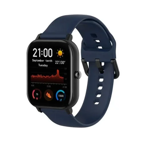 Correa de Reloj Amazfit Gts4 Mini Silicona Suave Tamaño Grande (Azul Medianoche)
