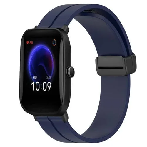 Correa de Reloj Amazfit Pop 20mm Silicona Cierre Magnético (Azul Medianoche)