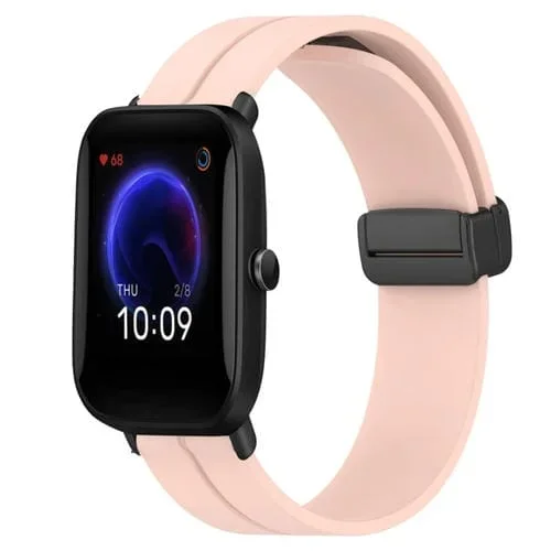 Correa de Reloj Amazfit Pop 20mm Silicona con Cierre Magnético (Rosa)