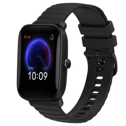Correa de Reloj Amazfit Pop Pro 20mm silicona patrón puntos ondulados (Negro)
