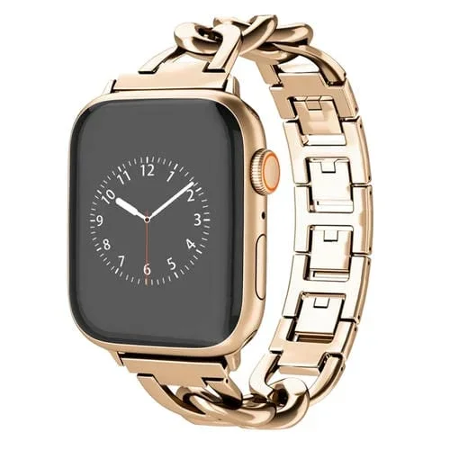 Correa de Reloj Cadena Metal Liberación Rápida Apple Watch Series 3 38mm (Oro Rosa)