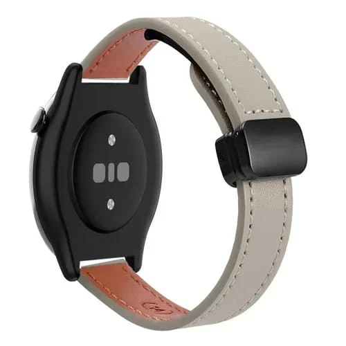 Correa de Reloj Cuero Microfibra Magnética 22mm para Amazfit Watch GTR 2 (Gris Elefante)