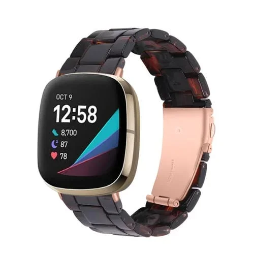 Correa de Reloj de Resina para Fitbit Versa 3 y Sense Universal (Miel Profunda)