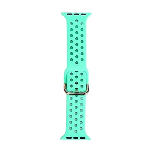 Correa de Reloj de Silicona Apple Watch Series 8 y 7 41mm y SE 2 6 5 4 40mm y 3 2 1 38mm (Azul Hielo)