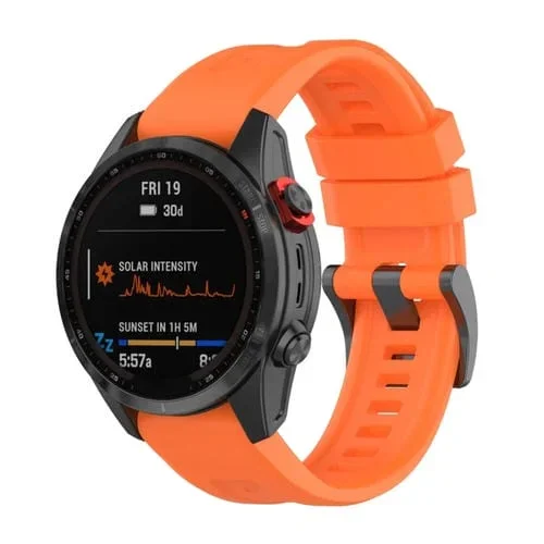 Correa de Reloj de Silicona para Garmin Fenix 5 de Liberación Rápida 22mm (Naranja)