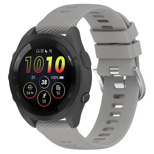 Correa de Reloj de Silicona para Garmin Forerunner 265 22mm (Gris)