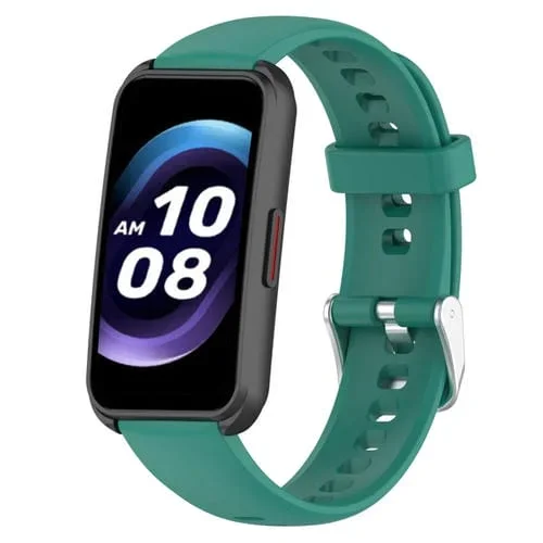 Correa de Reloj de Silicona para Keep Band B4 con Superficie Brillante de 16mm (Verde Pino)