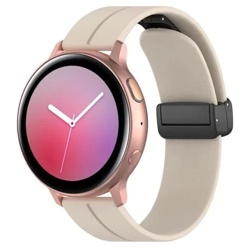 Correa de Reloj de Silicona Universal 20mm con Hebilla Negra Plegable (Starlight)