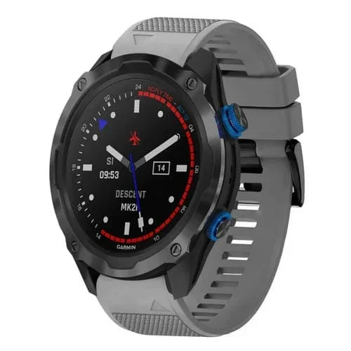 Correa de Reloj Garmin Descent Mk 2I Silicona Liberación Rápida 26mm (Gris)