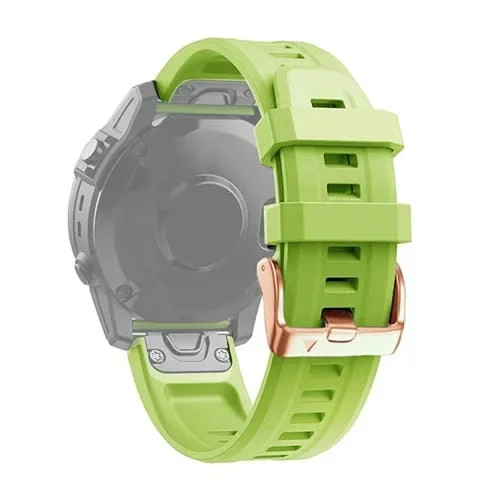 Correa de Reloj Garmin Epix Pro 42mm Silicona con Hebilla Oro Rosa (Verde)