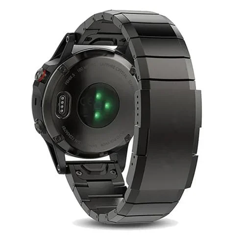 Correa de Reloj Garmin Fenix 6X Pro 26mm Aleación de Titanio Liberación Rápida (Negro)