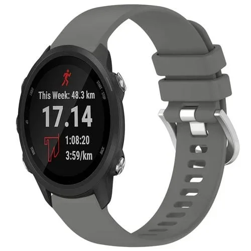 Correa de Reloj Garmin Forerunner 245/245 Music Silicona con Hebilla (Gris)