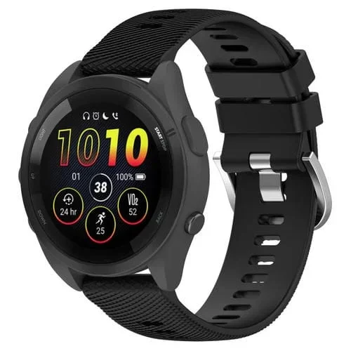 Correa de Reloj Garmin Forerunner 265 22mm silicona color sólido (Negro)