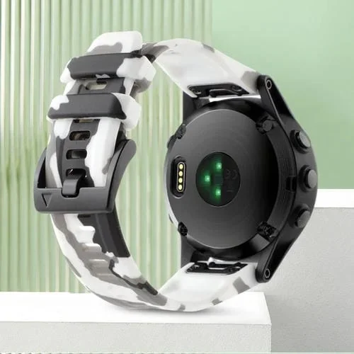 Correa de Reloj Garmin Instinct 2X Solar 26mm Silicona Camuflaje (Blanco)