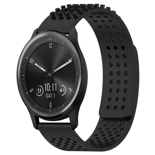 Correa de Reloj Garminmove Trend Silicona Puntos 3D Transpirable 20mm (Negro)