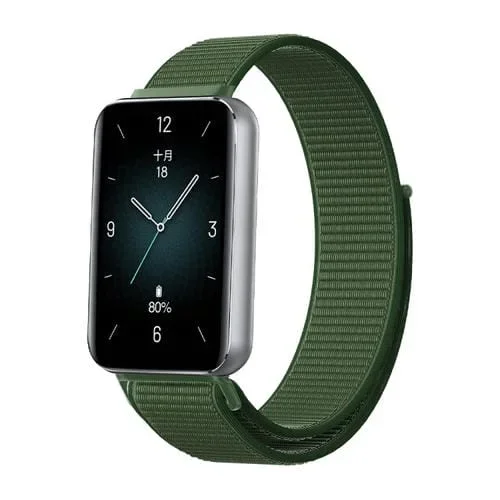 Correa de Reloj Nailon Tejido para Honor Band 9 con Bucle (Verde Militar)