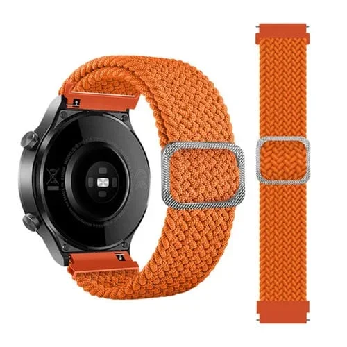 Correa de Reloj Nailon Trenzada Ajustable Universal 22mm (Naranja)