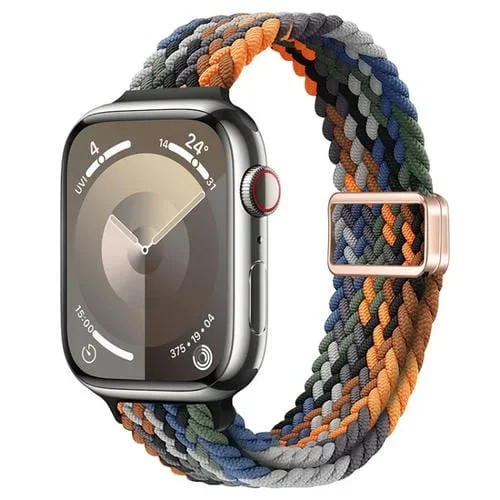 Correa de Reloj Nailon Trenzada con Hebilla Magnética para Apple Watch Se 2023 44mm (Camuflaje)