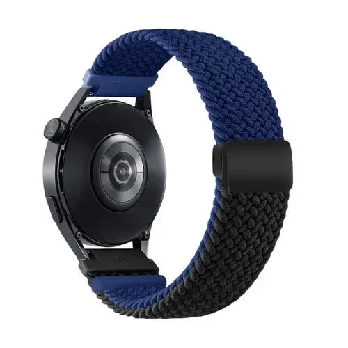 Correa de Reloj Nailon Trenzado Magnético Bicolor 20mm (Azul Negro)