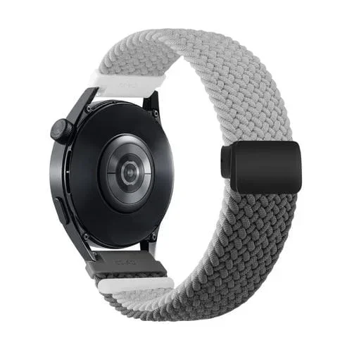 Correa de Reloj Nailon Trenzado Magnético Bicolor 20mm (Gris Oscuro Claro)