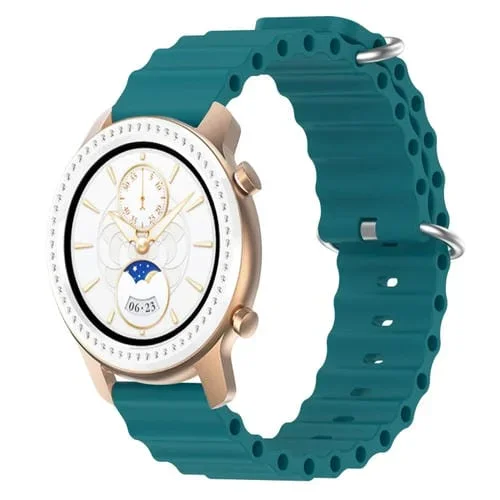 Correa de Reloj para Amazfit GTR 42mm 20mm Ocean Style Silicona (Verde)