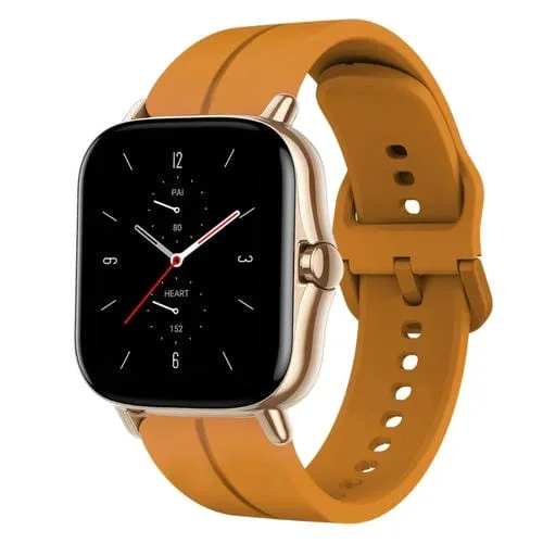 Correa de Reloj para Amazfit GTS 2 de Silicona con Lazo 20mm (Amarillo Ámbar)