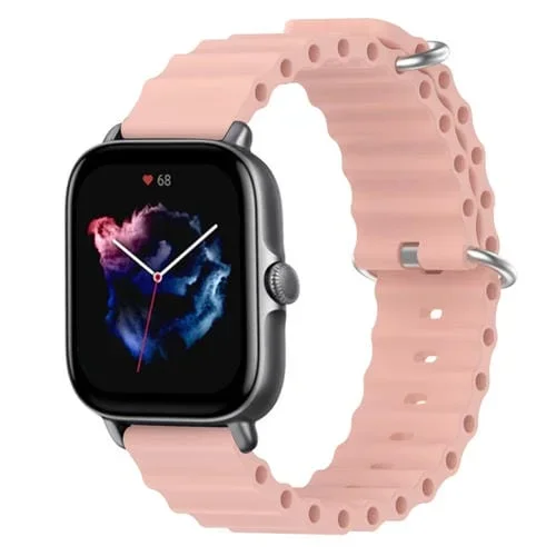 Correa de Reloj para Amazfit GTS 3 20mm Ocean Style Silicona (Rosa)