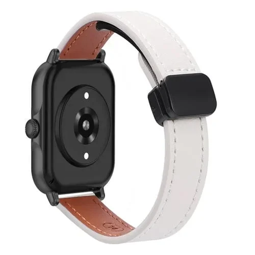 Correa de Reloj para Amazfit Watch Sport 3 Cuero Microfibra Magnética Cintura Pequeña 22mm (Albaricoque)